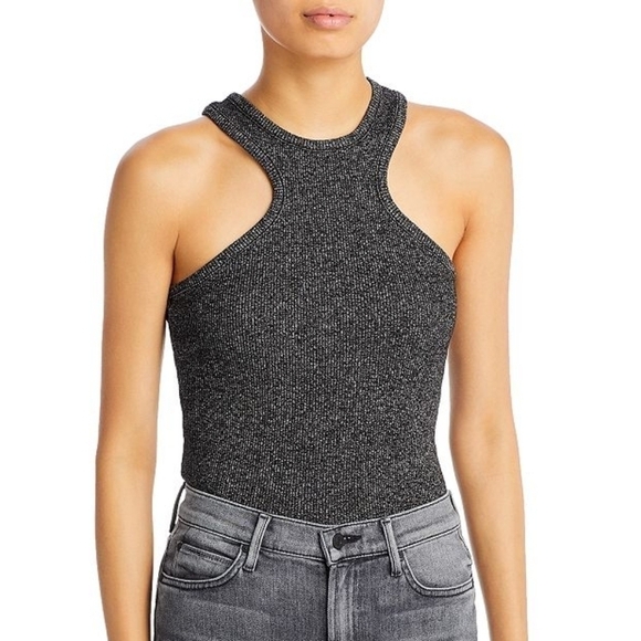 Agolde Gray Cutaway Tank Top Size Large NWT - Picture 1 of 7